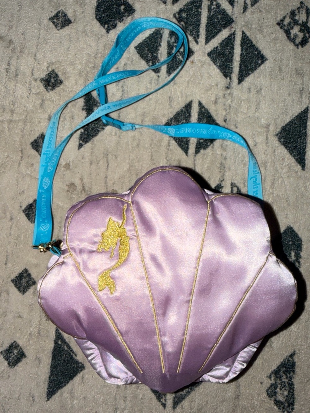 Kids Pearl-Studded Shell Crossbody Bag - Pink/Teal - Picture 2 of 4